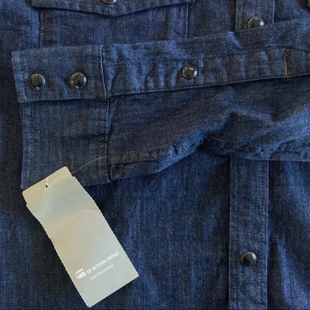 NEW 🌟 G-STAR RAW LANDOH SLIM STRETCH DENIM SHIRT - Picture 4 of 6